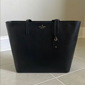 Kate Spade Black Leather Structured Tote